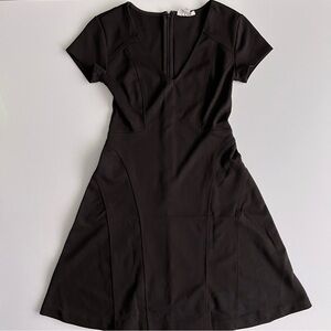 short sleeve dress, black, xxs